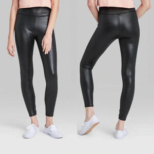WILD Fable Black Faux Leather Leggings New